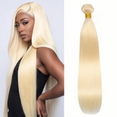 613 Blonde Human Hair Curtain Bundles Straight 100g
